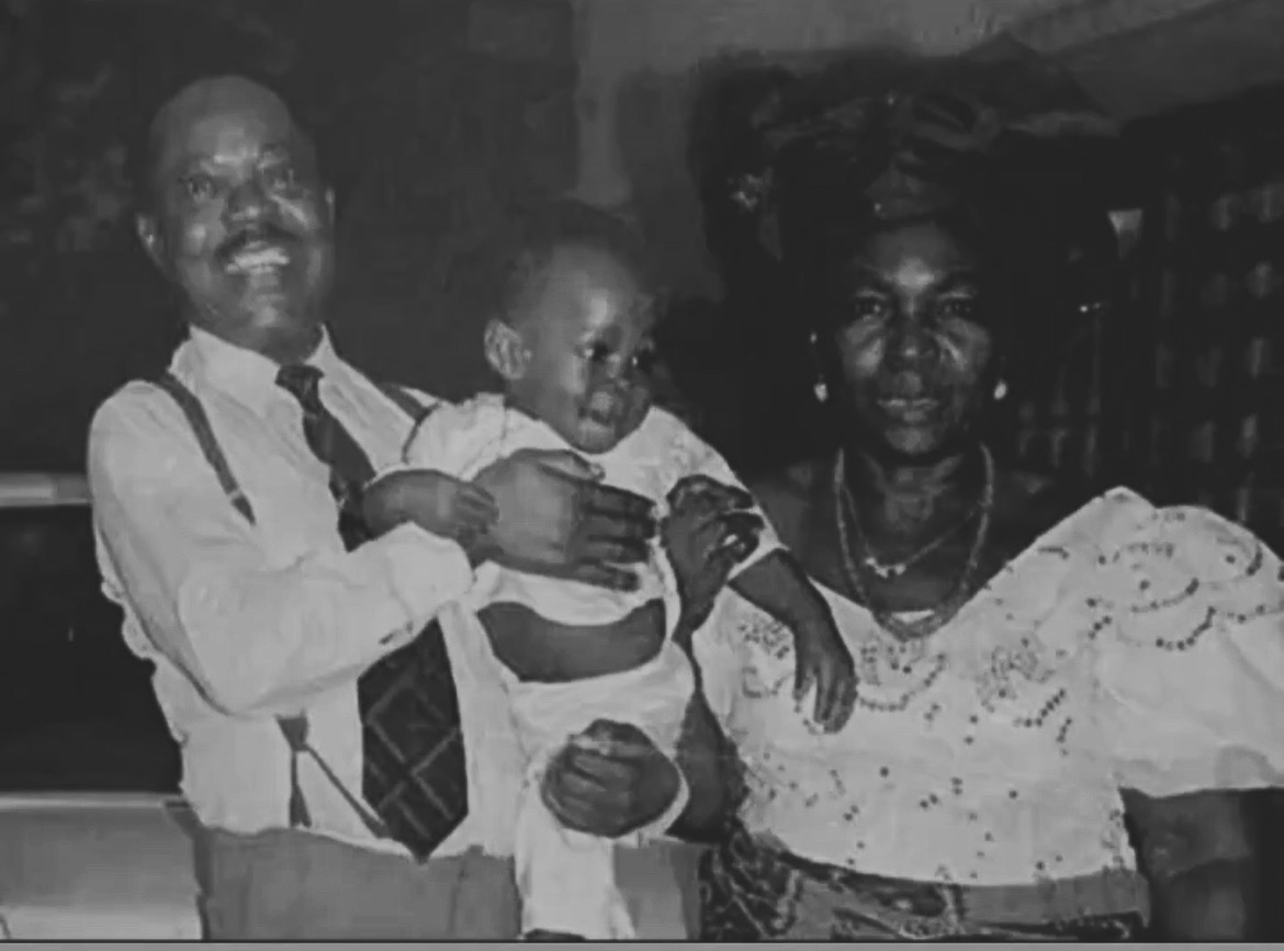 Chief C.A.C. Ikeotuonye with our founder as a child, Aba.